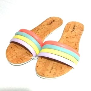 QUPID RAINBOW MULE SANDALS NWT SIZE 8